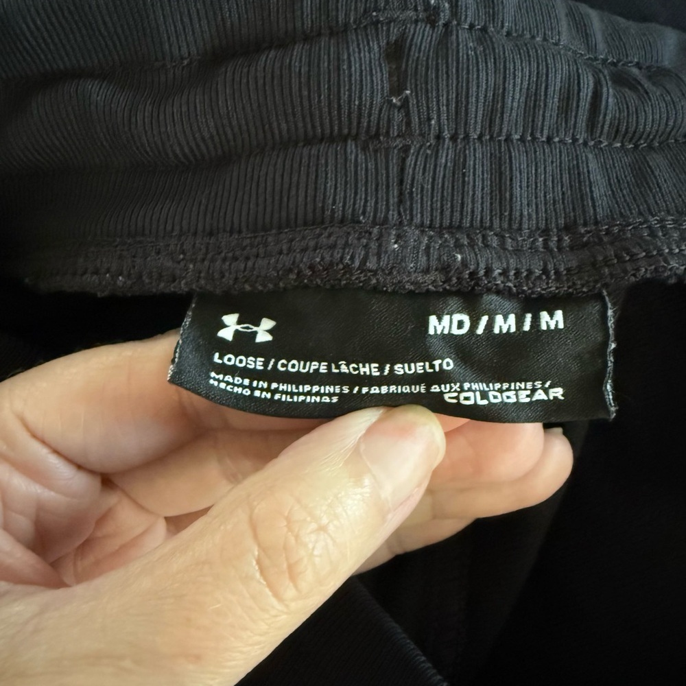 Under Armour Loose Fit ColdGear Black Men’s Joggers Size M - Picture 8 of 9